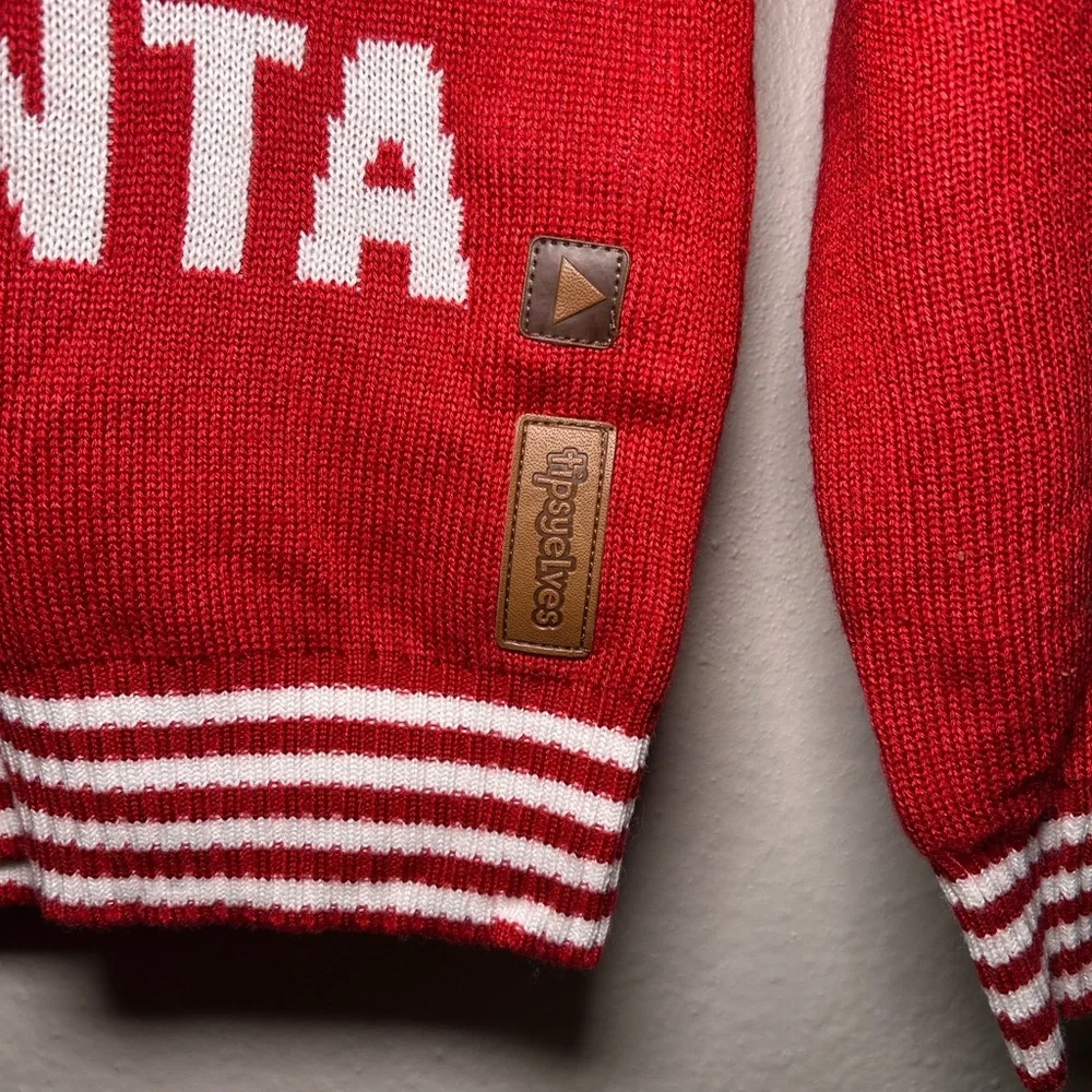 Tipsy Elves Red Santa Crew Neck Sweater - Picture 5 of 10